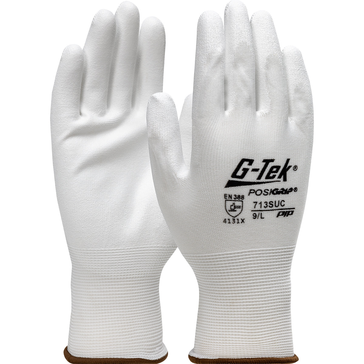 G-Tek 713SUC Coated Work Gloves Nylon PU Grip White