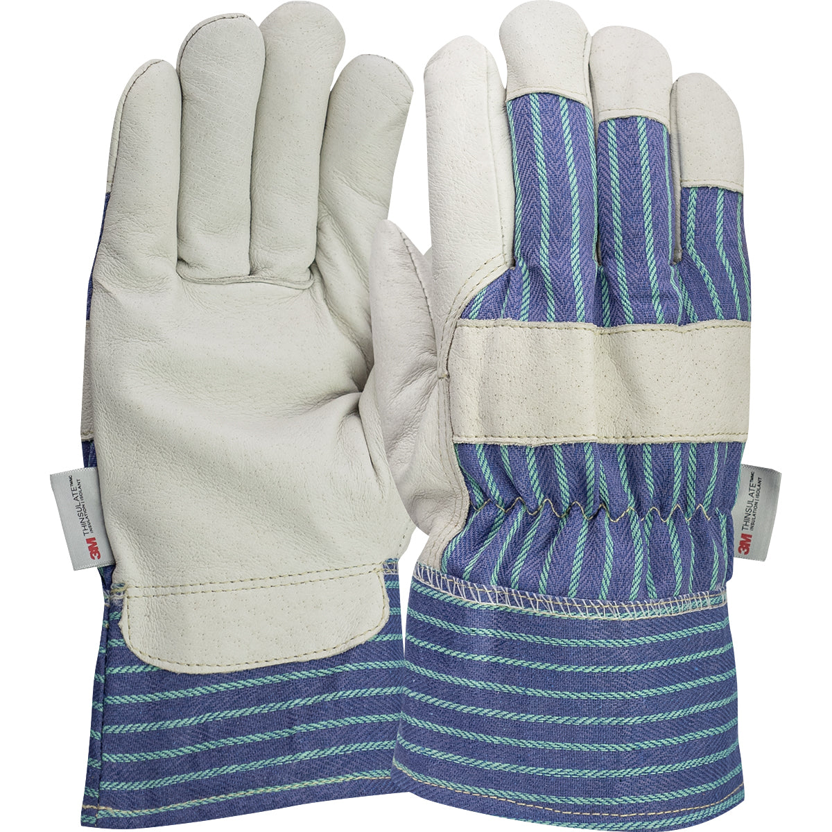 PIP 78-3927 Cold Protection Gloves Pigskin Leather Insulation Blue