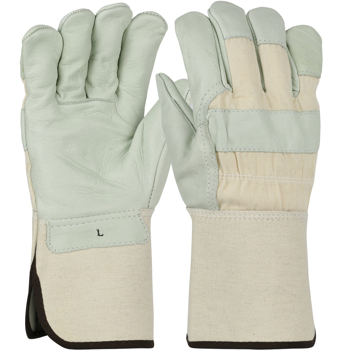 PIP 8000 Leather Palm Gloves Cowhide Natural