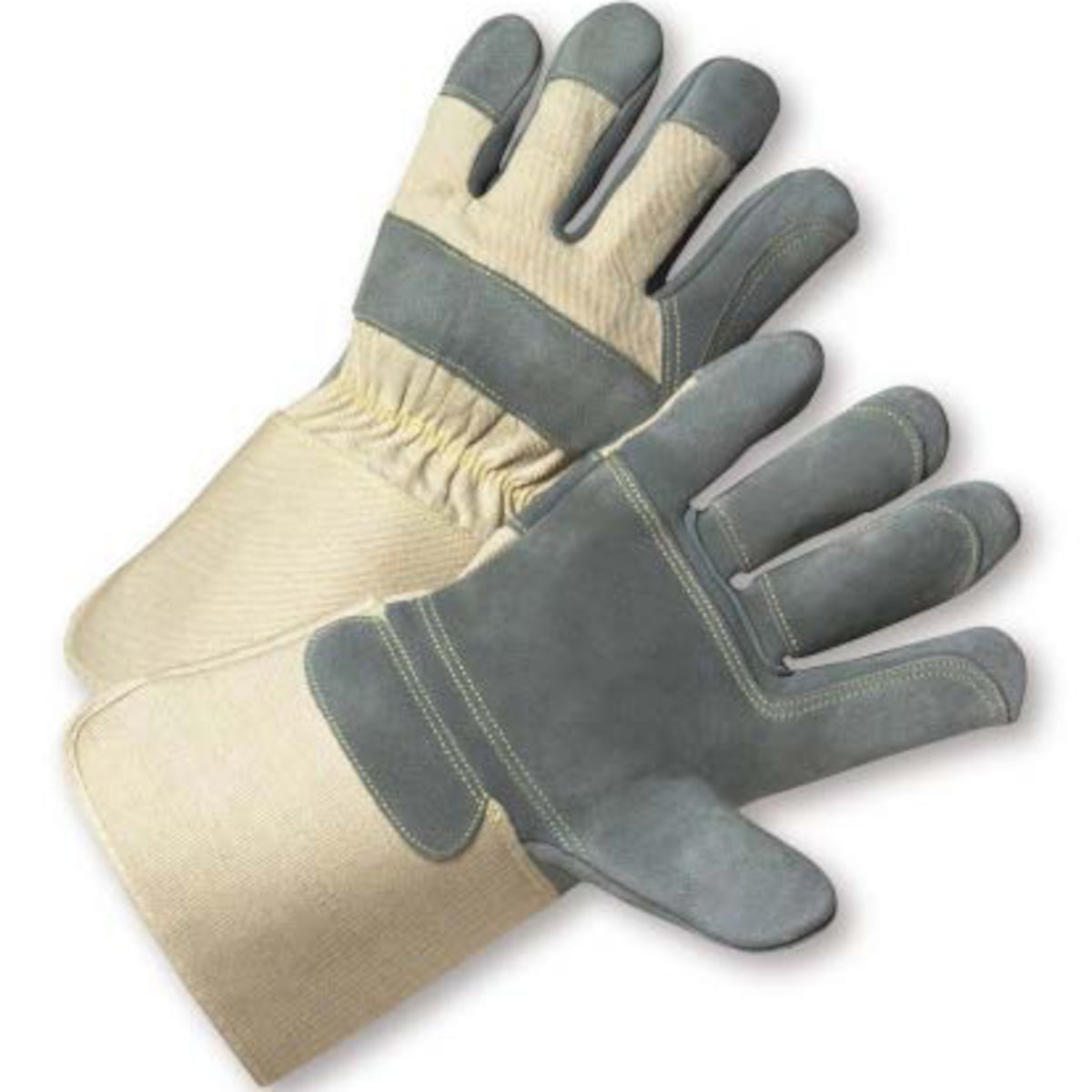 PIP 800DP-AA Double Palm Leather Gloves Cowhide Natural