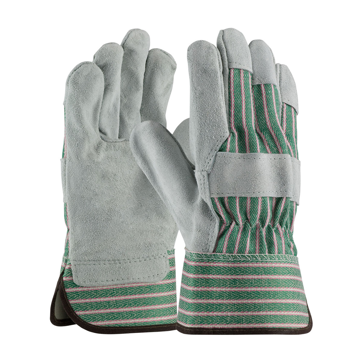 PIP 84-6532 Leather Palm Gloves Cowhide Comfort Green