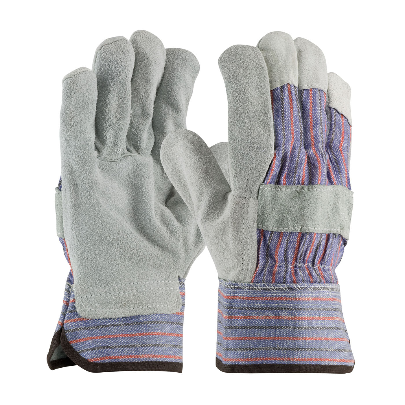 PIP 84-7532 Leather Palm Gloves Cowhide Comfort Blue