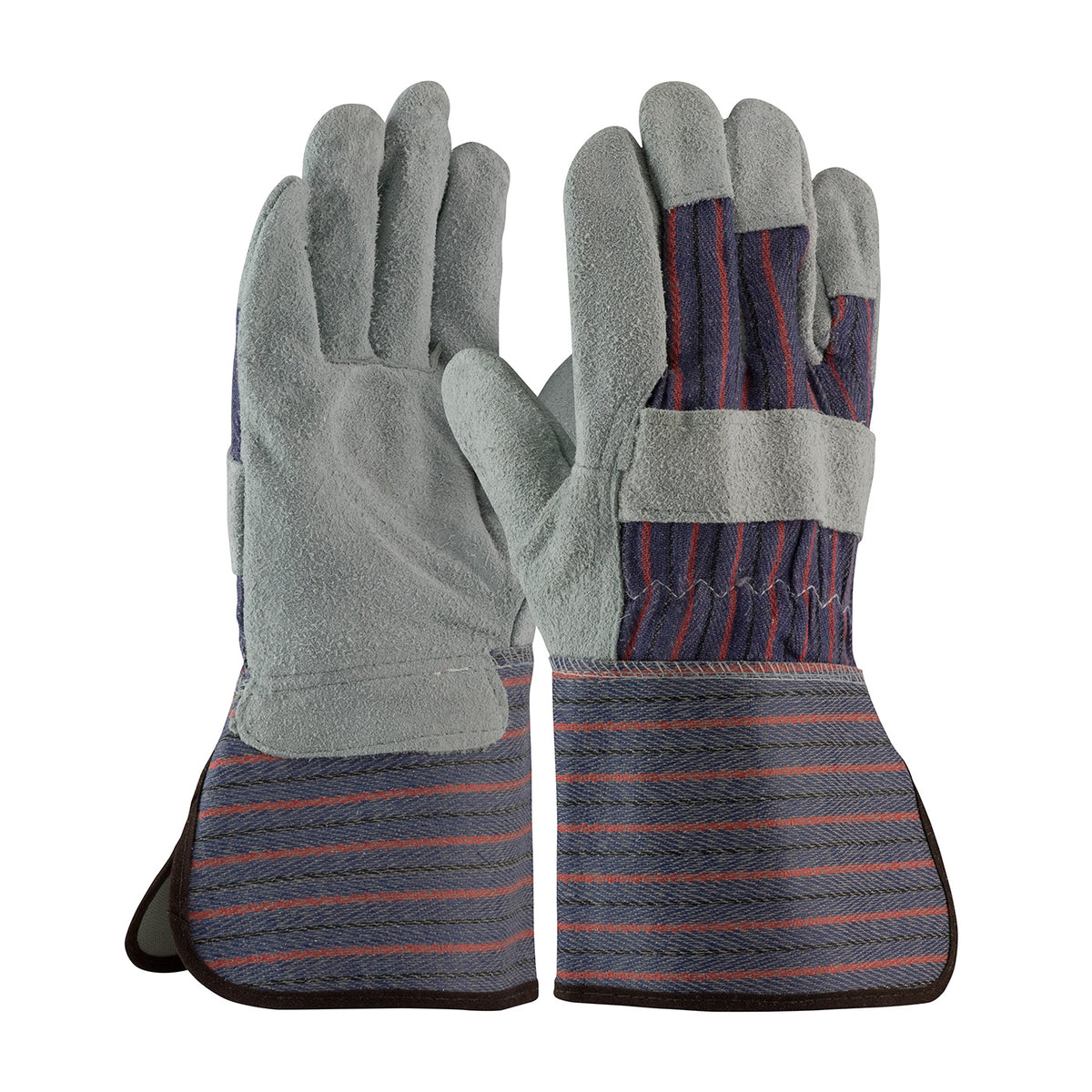 PIP 84-7632 Leather Palm Gloves Cowhide Comfort Blue
