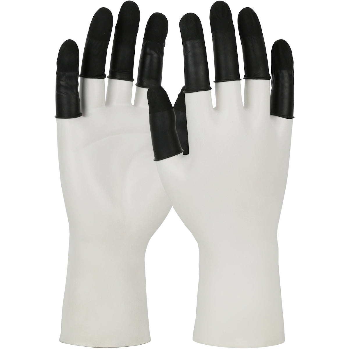 QRP 8C Static Dissipative Latex Finger Cots Black