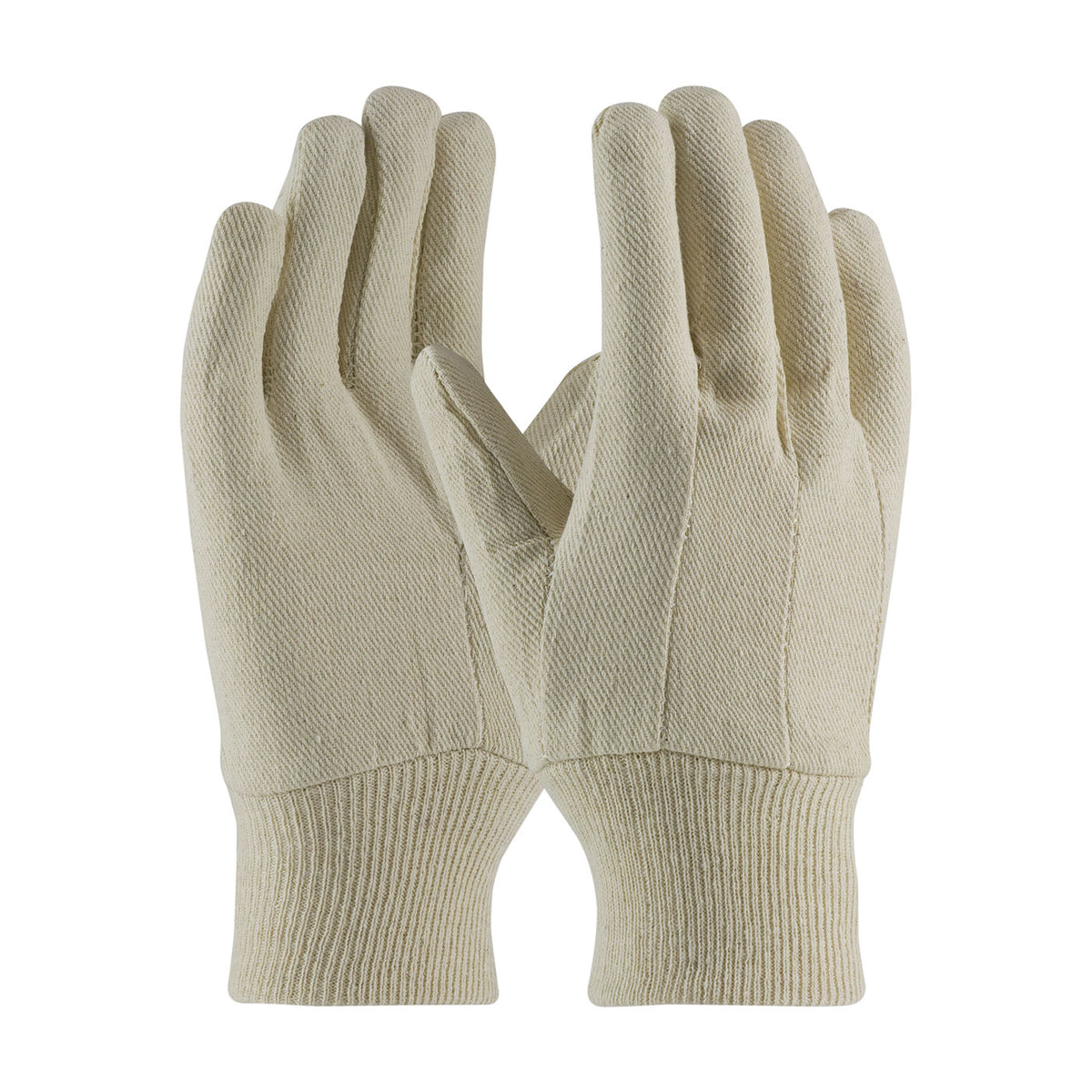 PIP 90-908CI Fabric Work Gloves Cotton Canvas Knit Wrist Ladies Natural