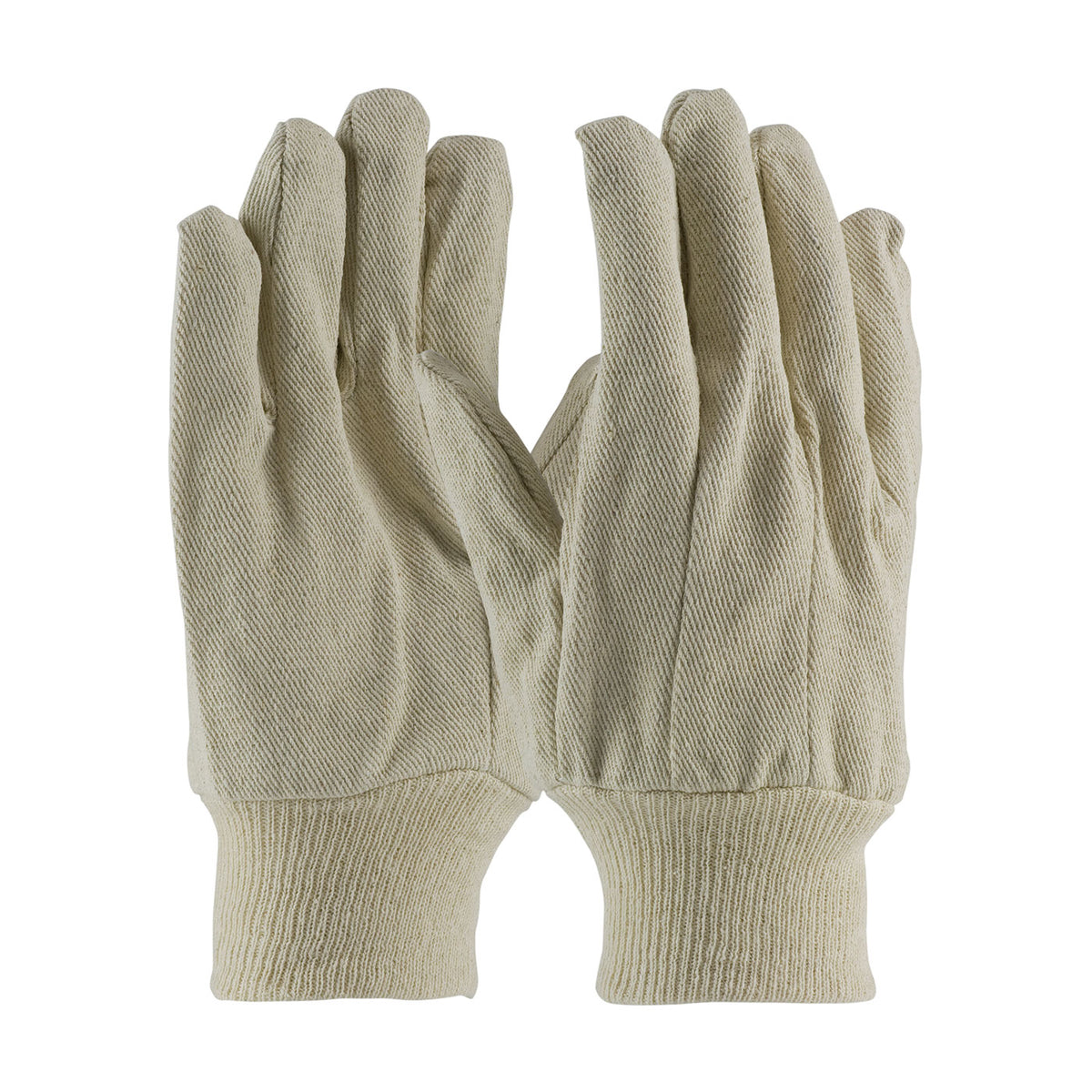PIP 90-910I Fabric Work Gloves Cotton/Polyester Canvas Knit Wrist Natural