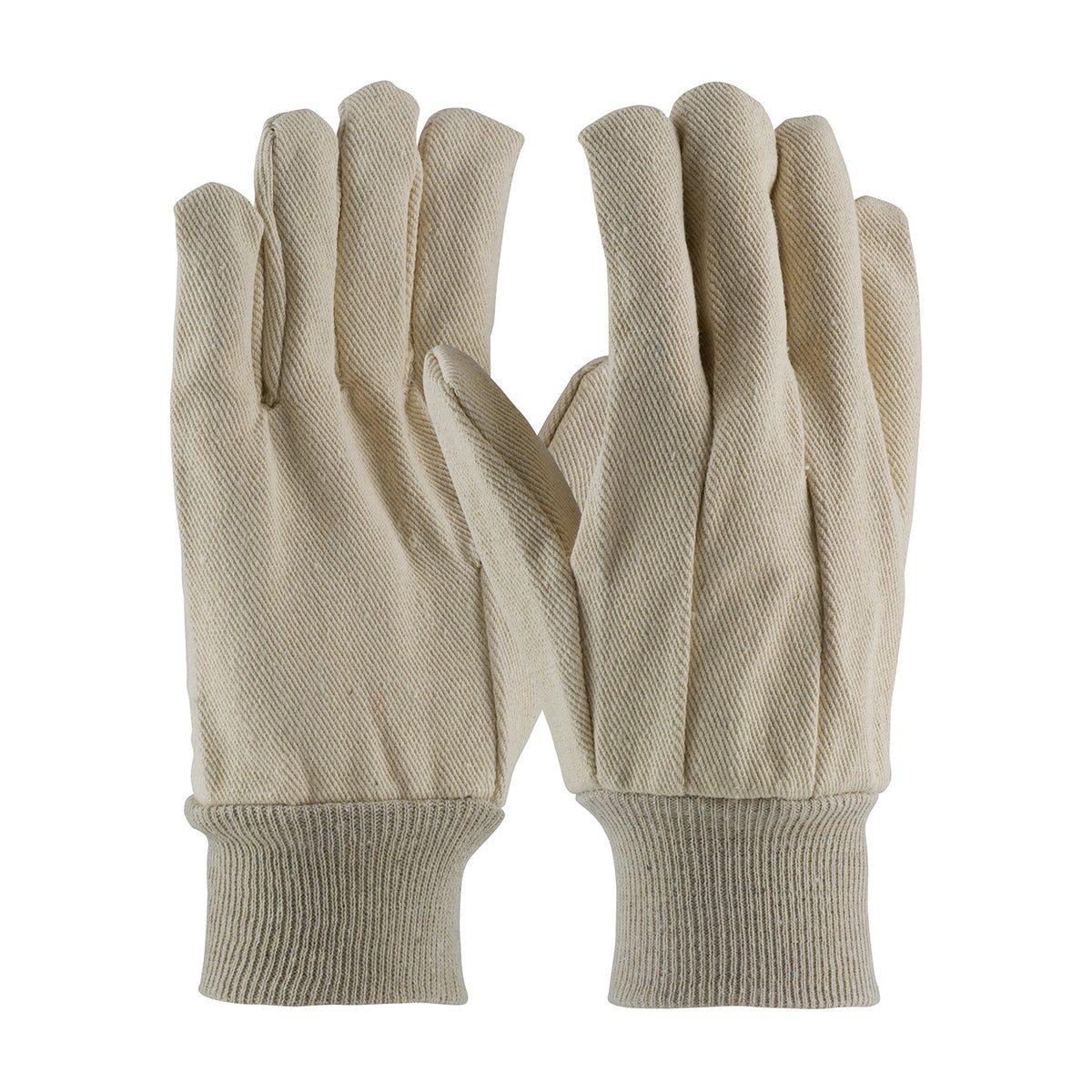 PIP 90-912 Fabric Work Gloves Cotton Canvas Knit Wrist Natural