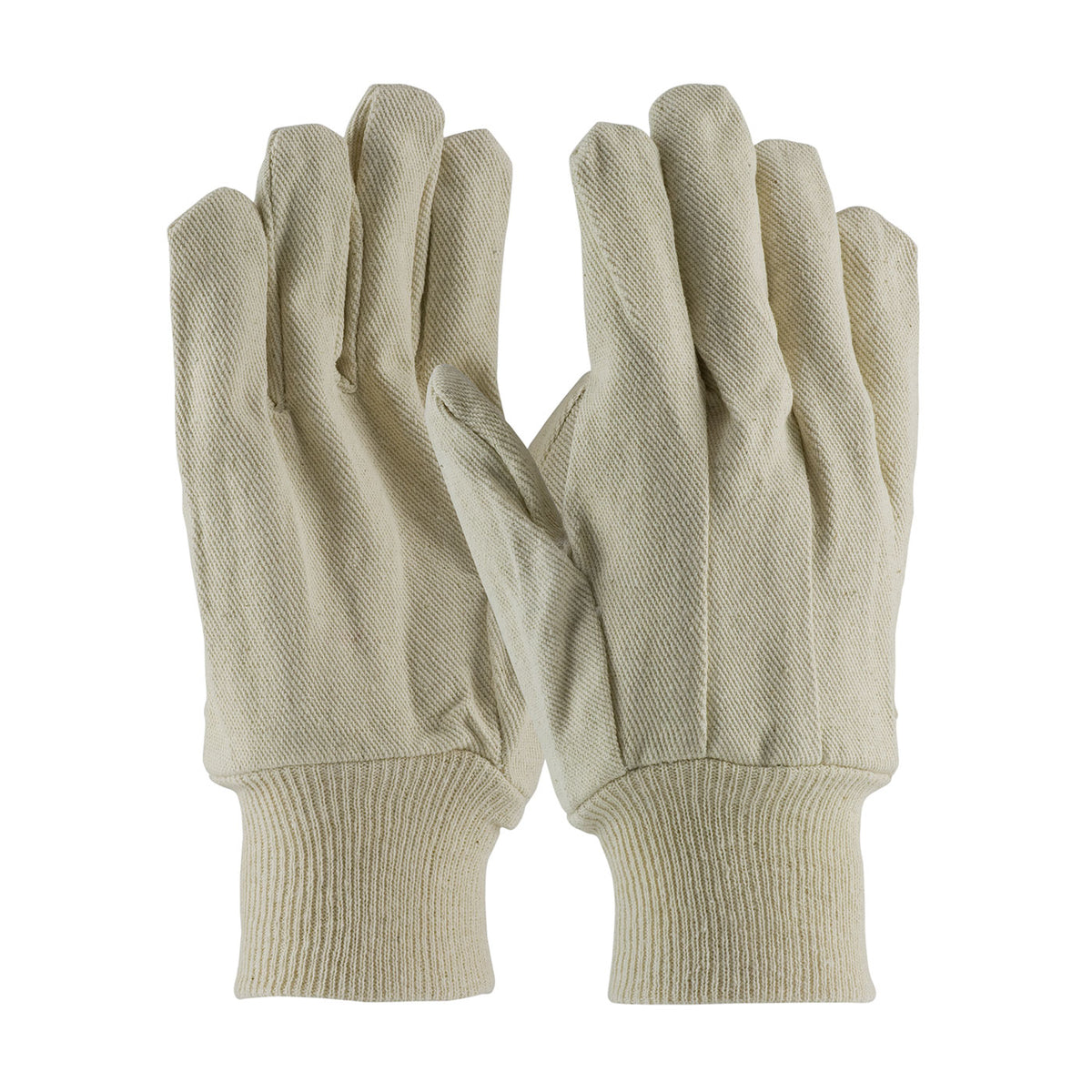 PIP 90-912I Fabric Work Gloves Cotton/Polyester Canvas Knit Wrist Natural