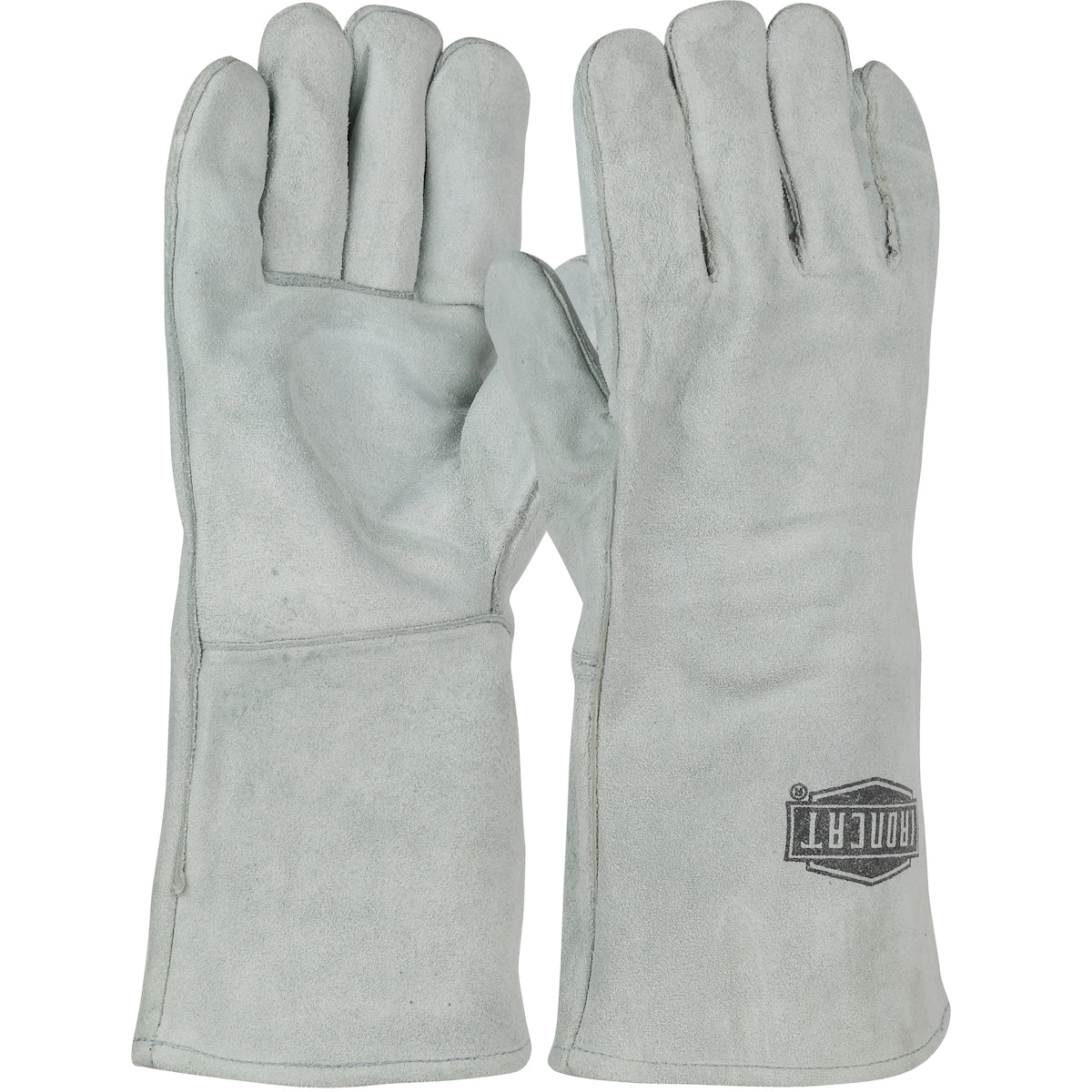 Ironcat 9010 Economy Grade Split Cowhide Welder's Gloves Gray
