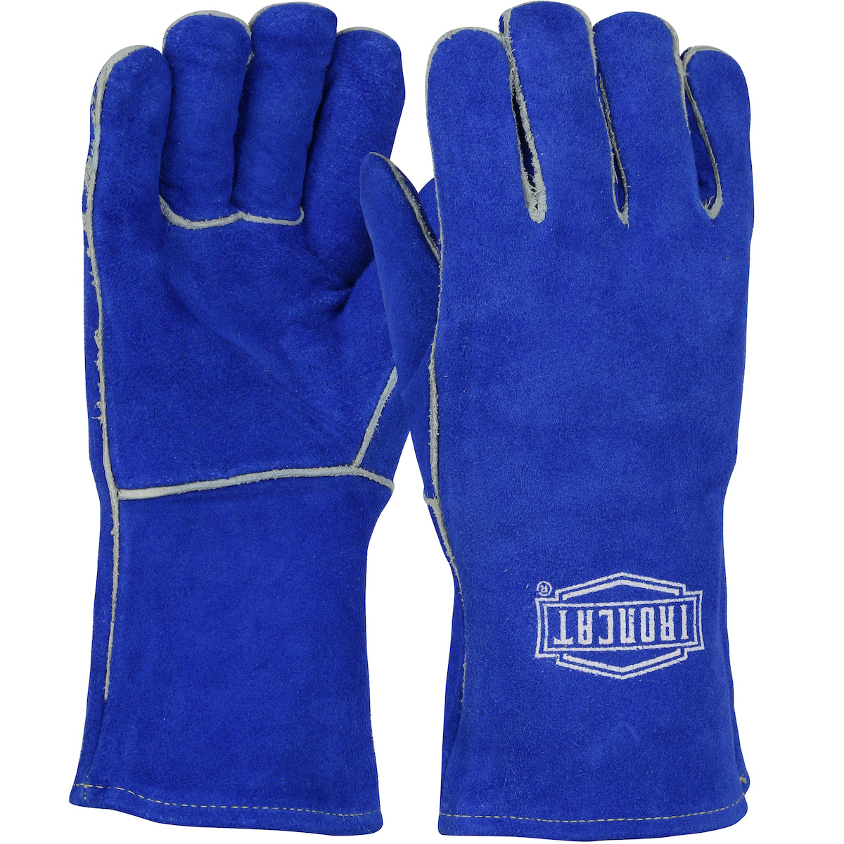 Ironcat 9012L Welding Gloves Cowhide Foam Lining Blue