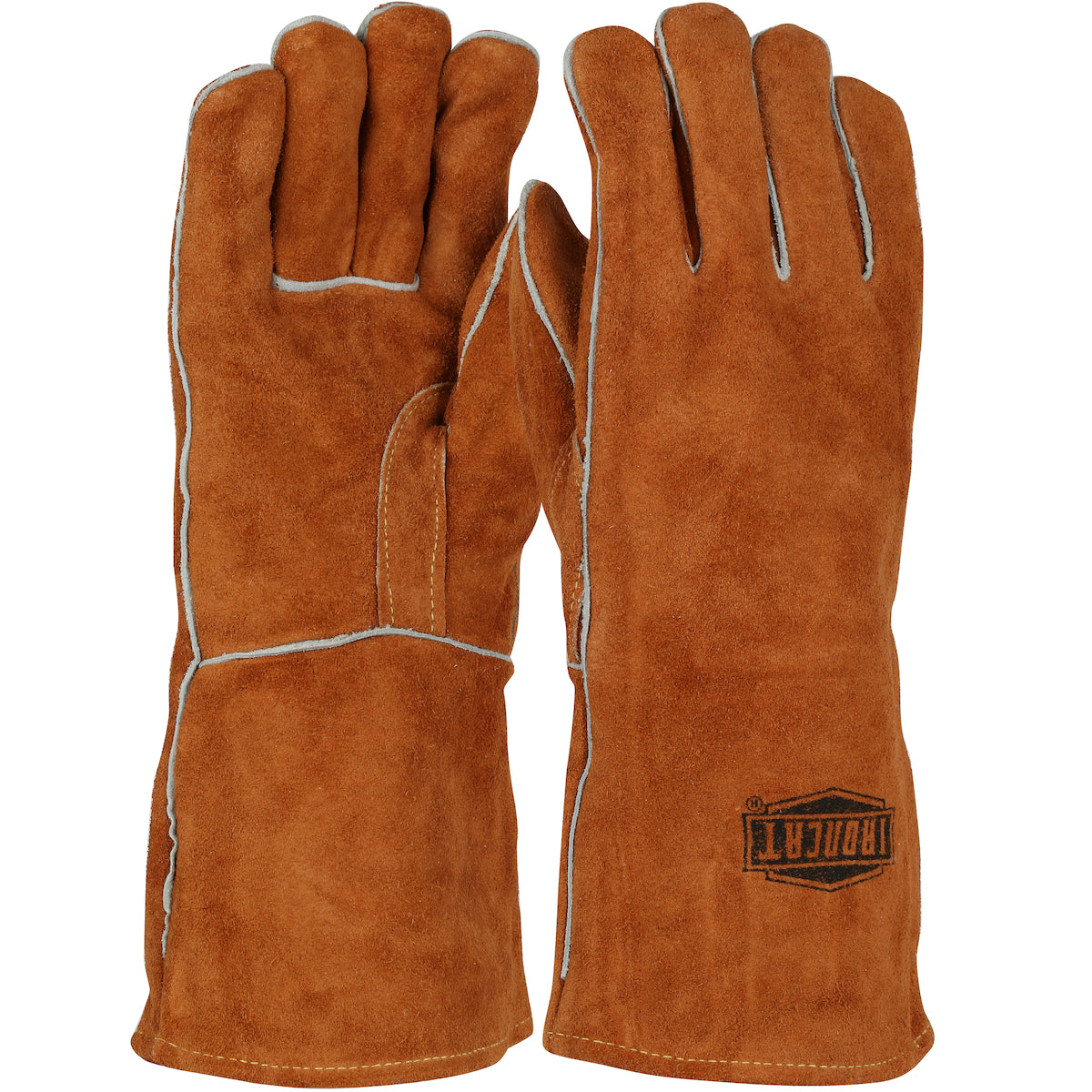 Ironcat 9020 Welding Gloves Cowhide Cotton Lining Brown