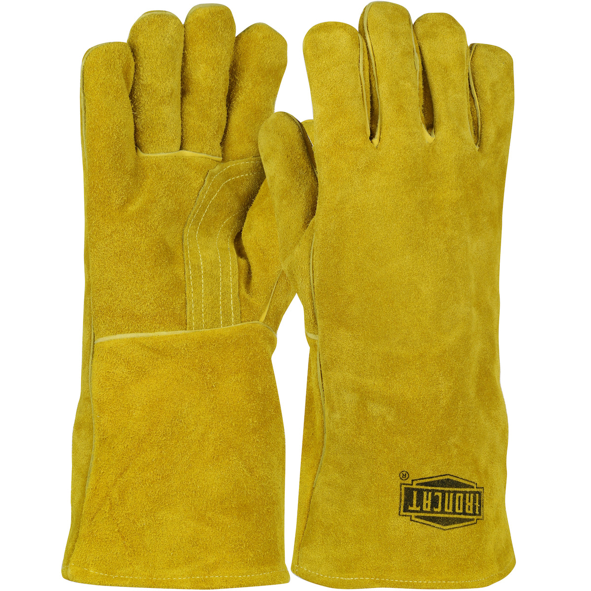 Ironcat 9040 Welding Gloves Cowhide Foam Lining Gold