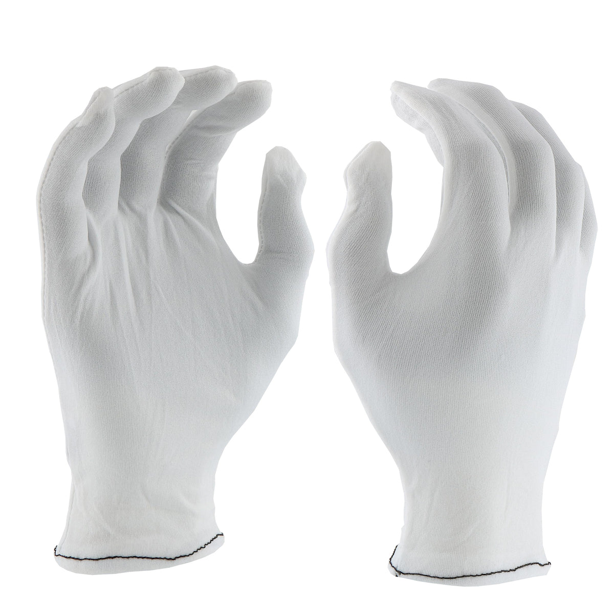 PIP 906 Cleanroom Gloves Nylon Rolled Hem White