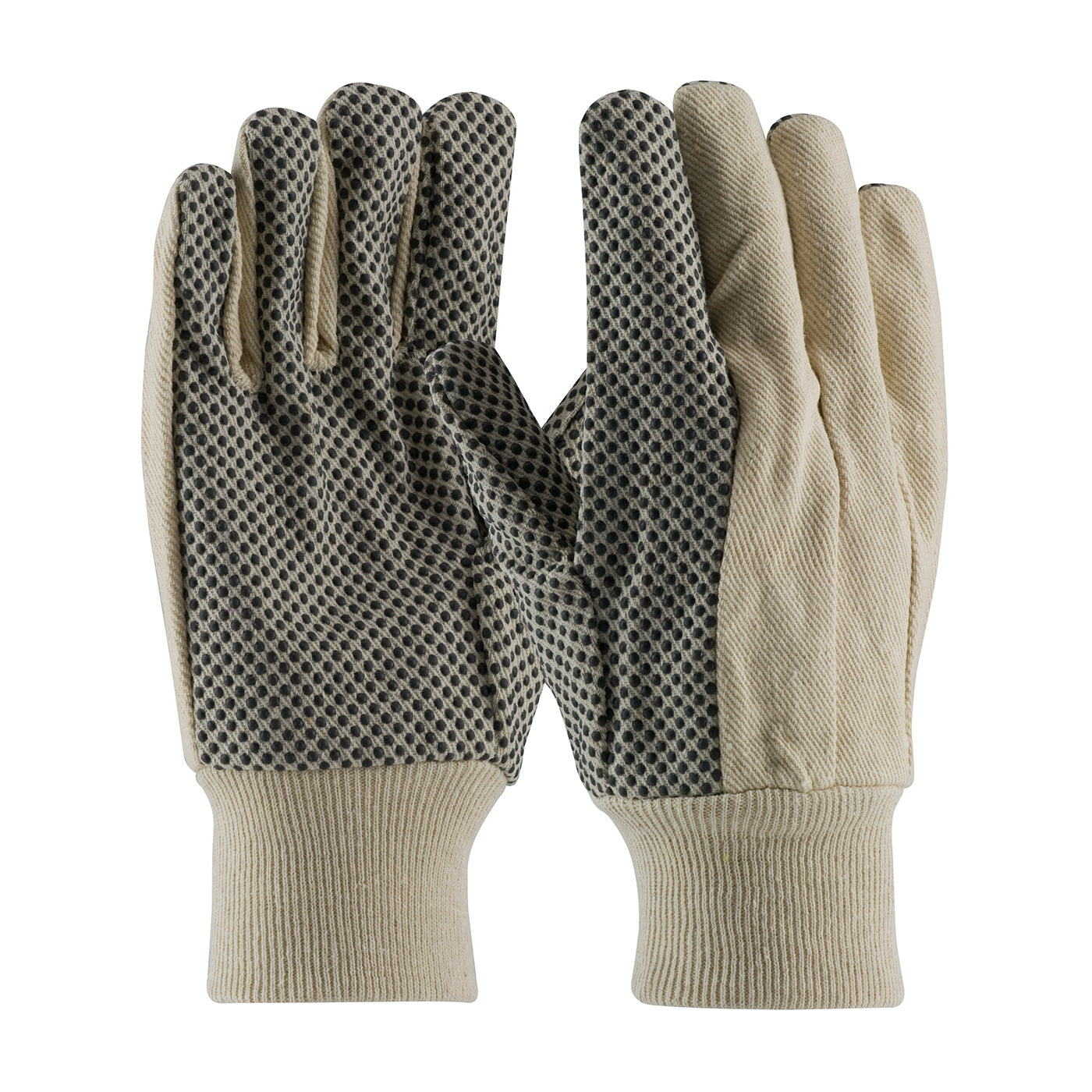 PIP 91-908PD Cotton Canvas Gloves Natural PVC Dotted