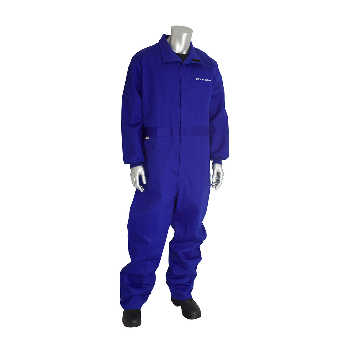 PIP 9100-2120D Arc Flash Coverall Cotton/Nylon Vented Back Blue