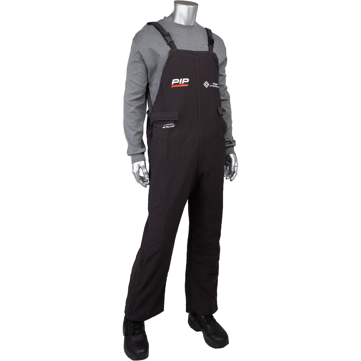 PIP 9100-530PYR Arc Flash Bib Overall GORE-TEX 40 Cal/cm2 Gray