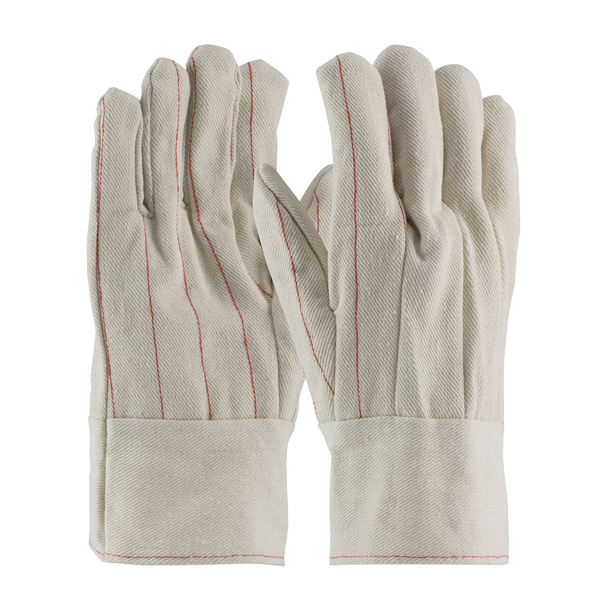 PIP 92-918BT Fabric Work Gloves Cotton Double Palm Natural