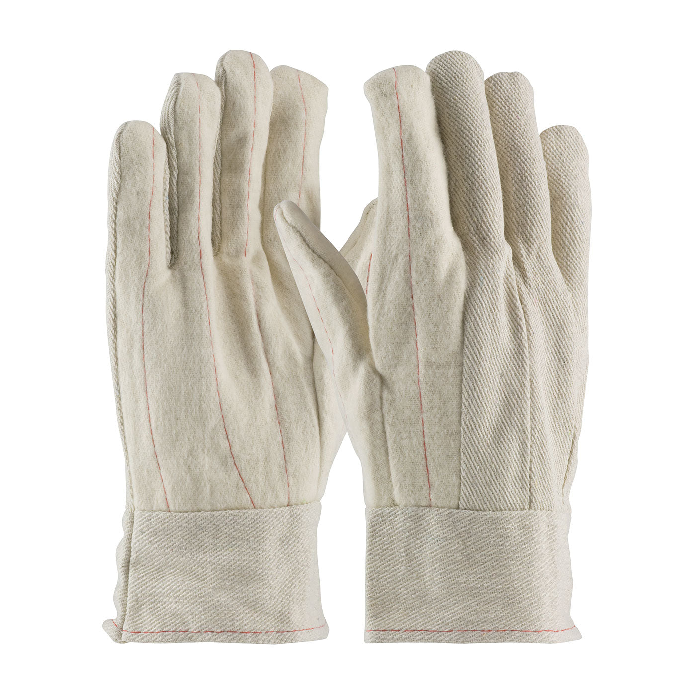 PIP 92-918BTO Fabric Work Gloves Cotton Double Palm Natural