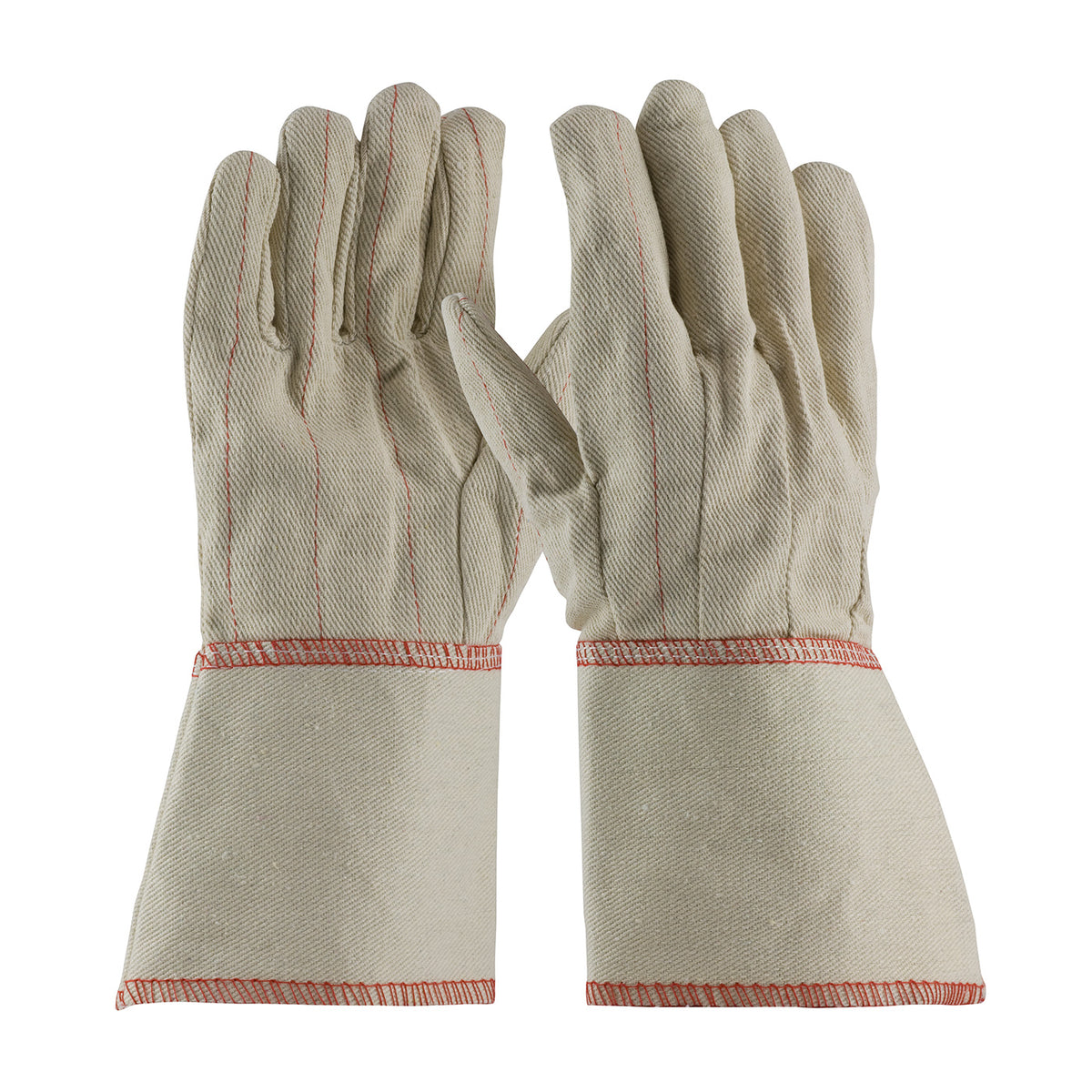 PIP 92-918G Fabric Work Gloves Cotton Double Palm Natural