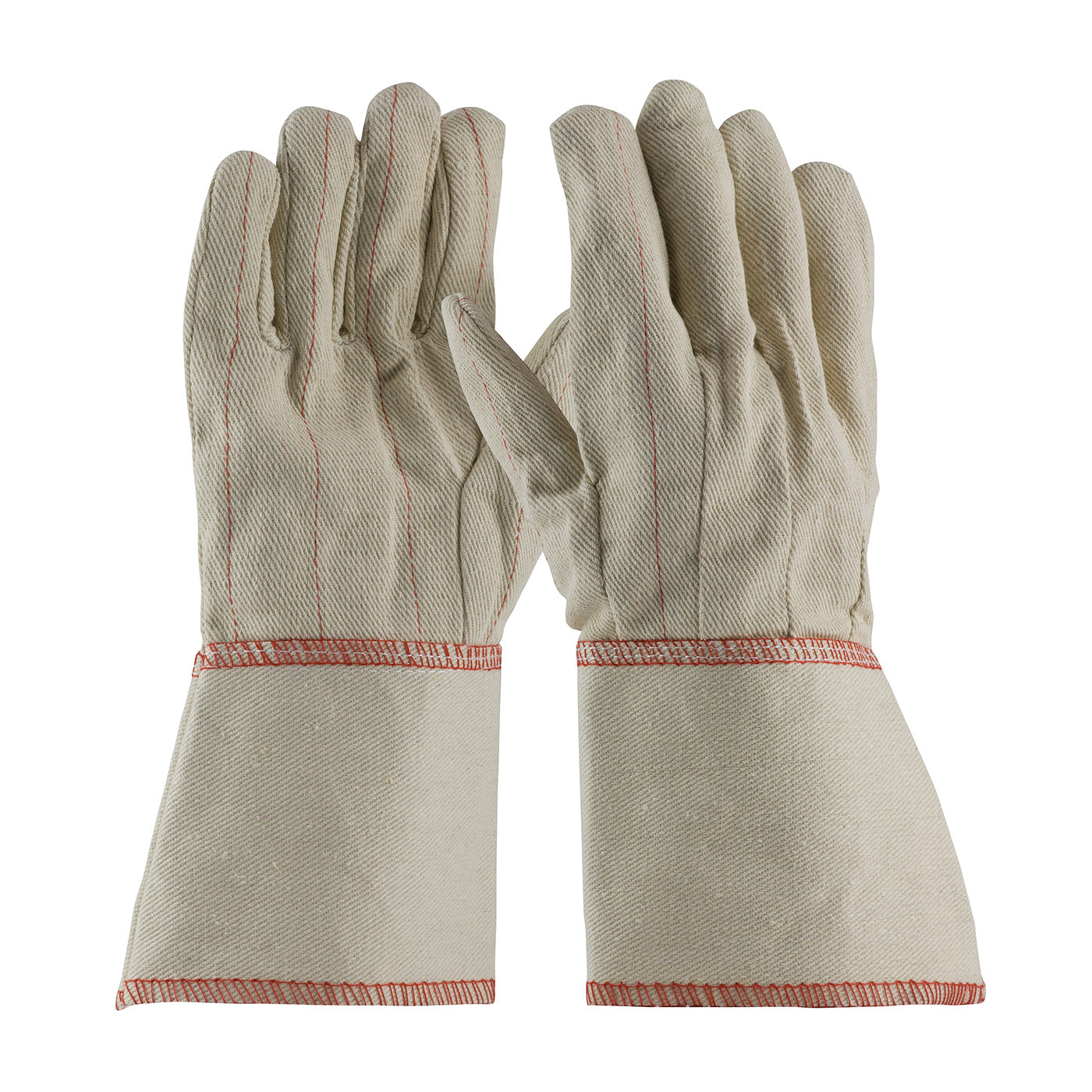PIP 92-918G Fabric Work Gloves Cotton Double Palm Natural