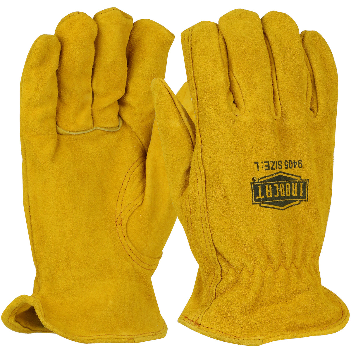 Ironcat 9405 Leather Driver Gloves Split Cowhide Brown