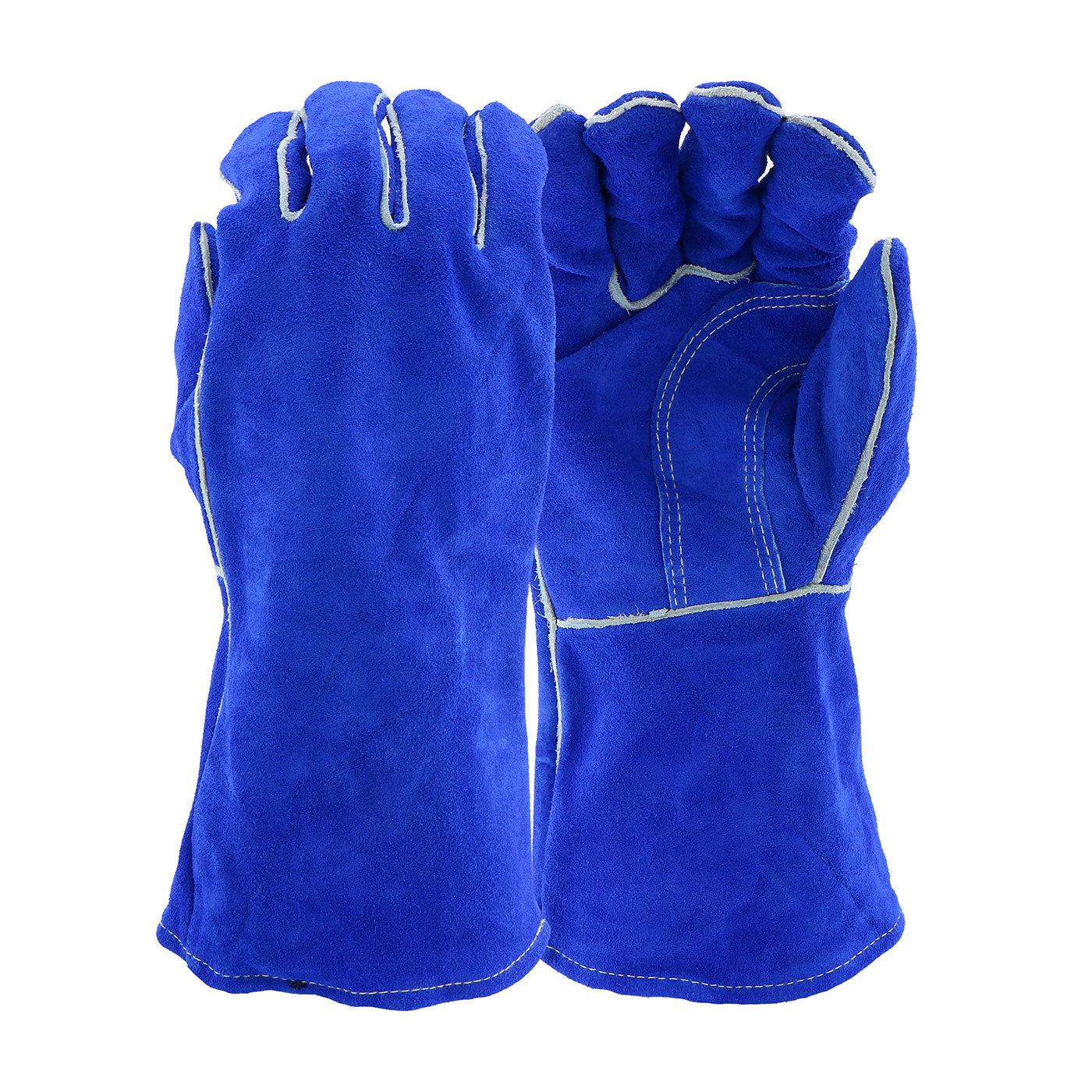 Ironcat 945 Welder's Gloves Split Cowhide Cotton Lining Blue