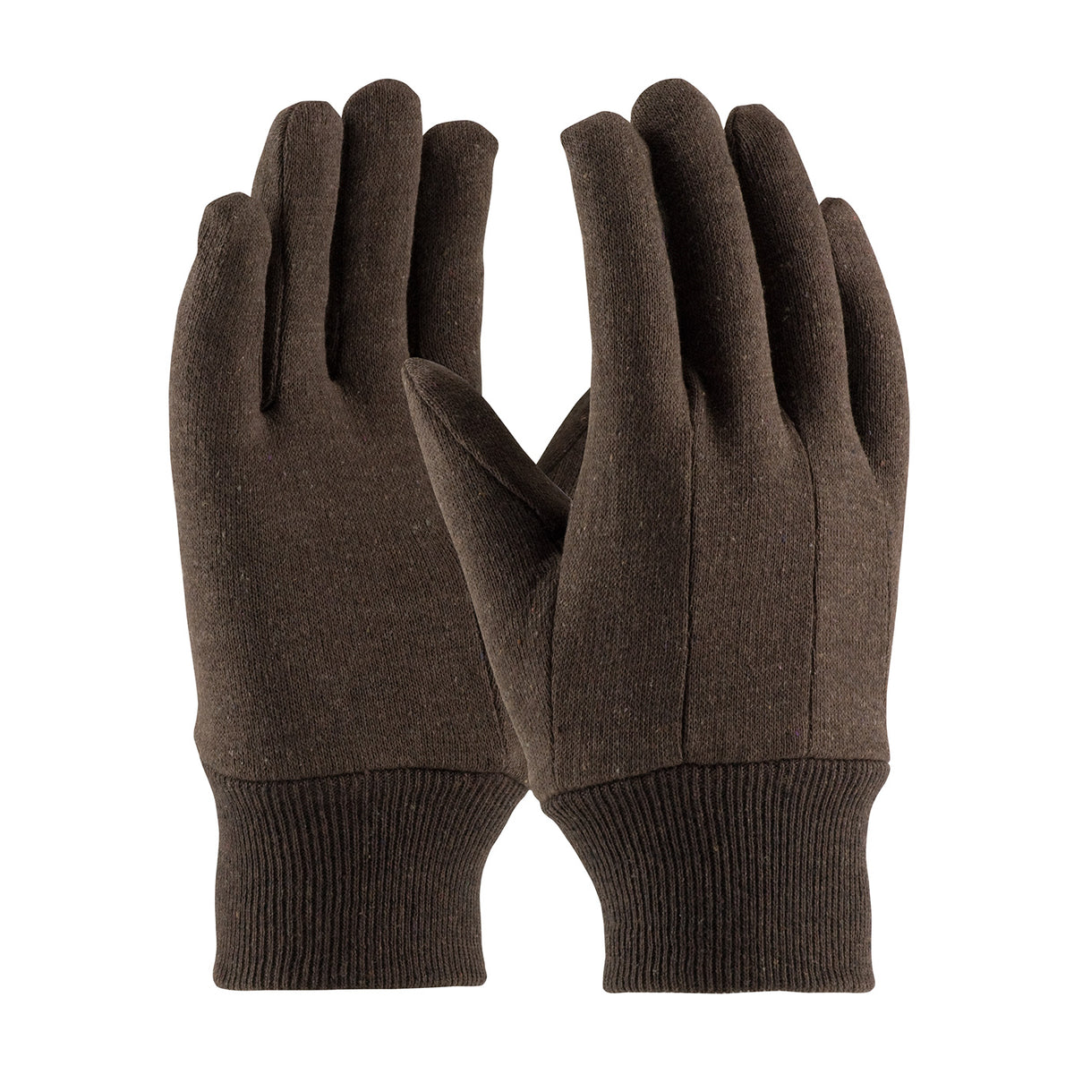PIP 95-806C Fabric Work Gloves Polyester Knit Wrist Brown