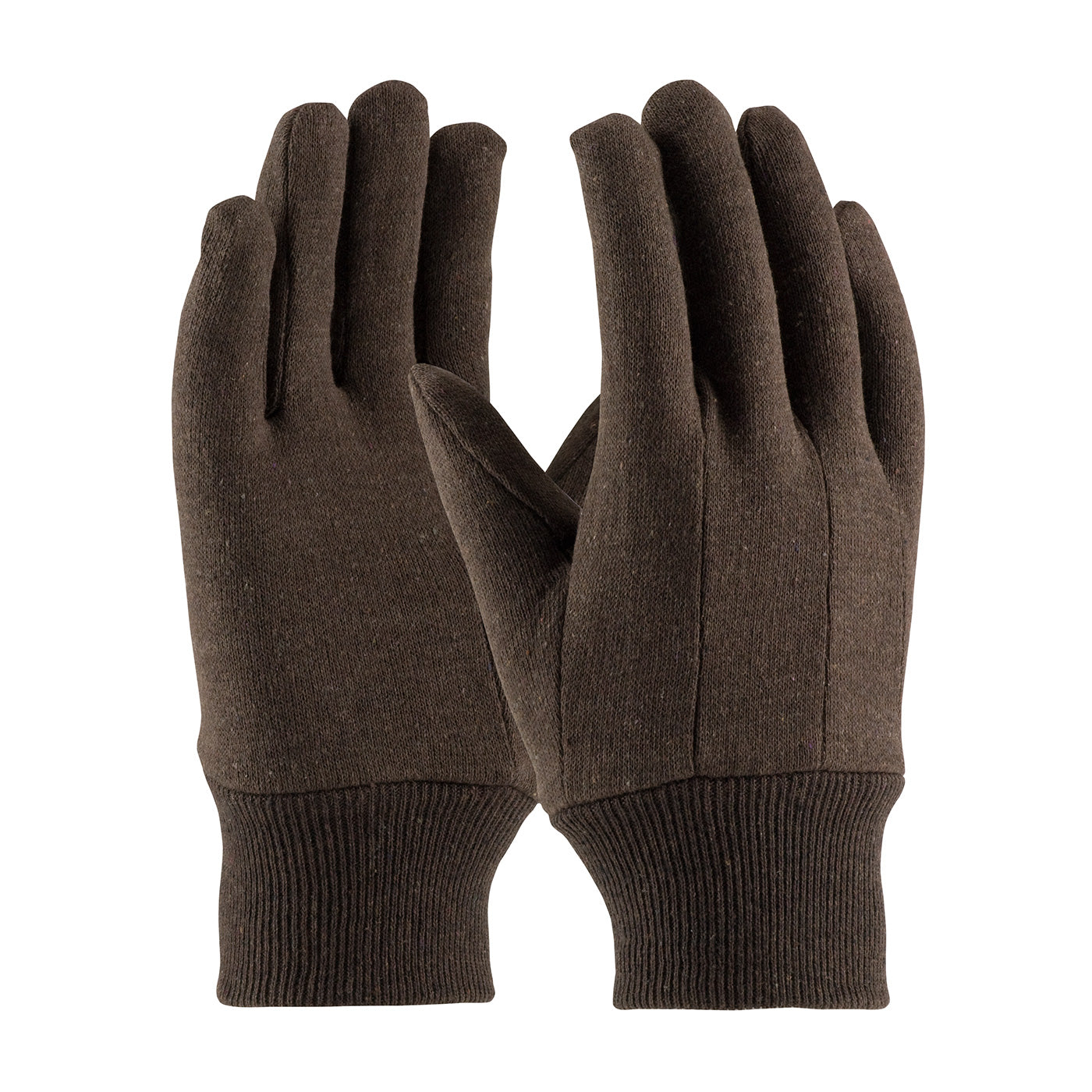 PIP 95-806C Fabric Work Gloves Polyester Knit Wrist Brown