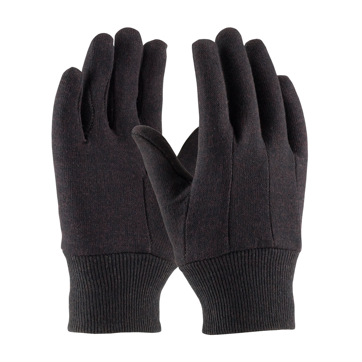 PIP 95-808C Fabric Work Gloves Polyester Knit Wrist Brown