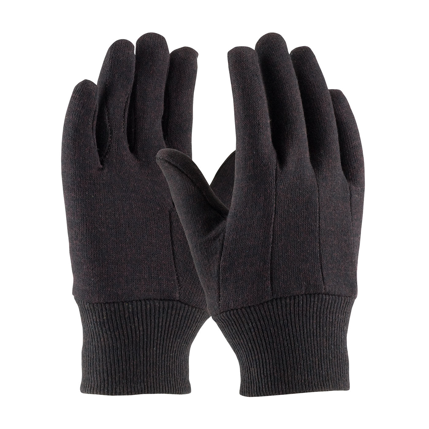 PIP 95-808C Fabric Work Gloves Polyester Knit Wrist Brown