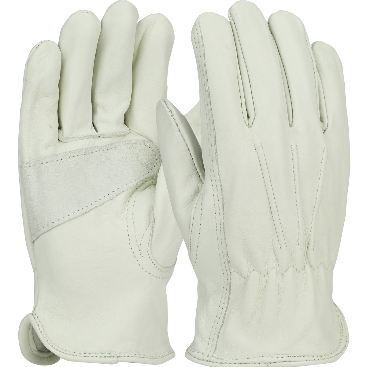 PIP 984K Leather Driver Gloves Cowhide Reinforced Palm Natural