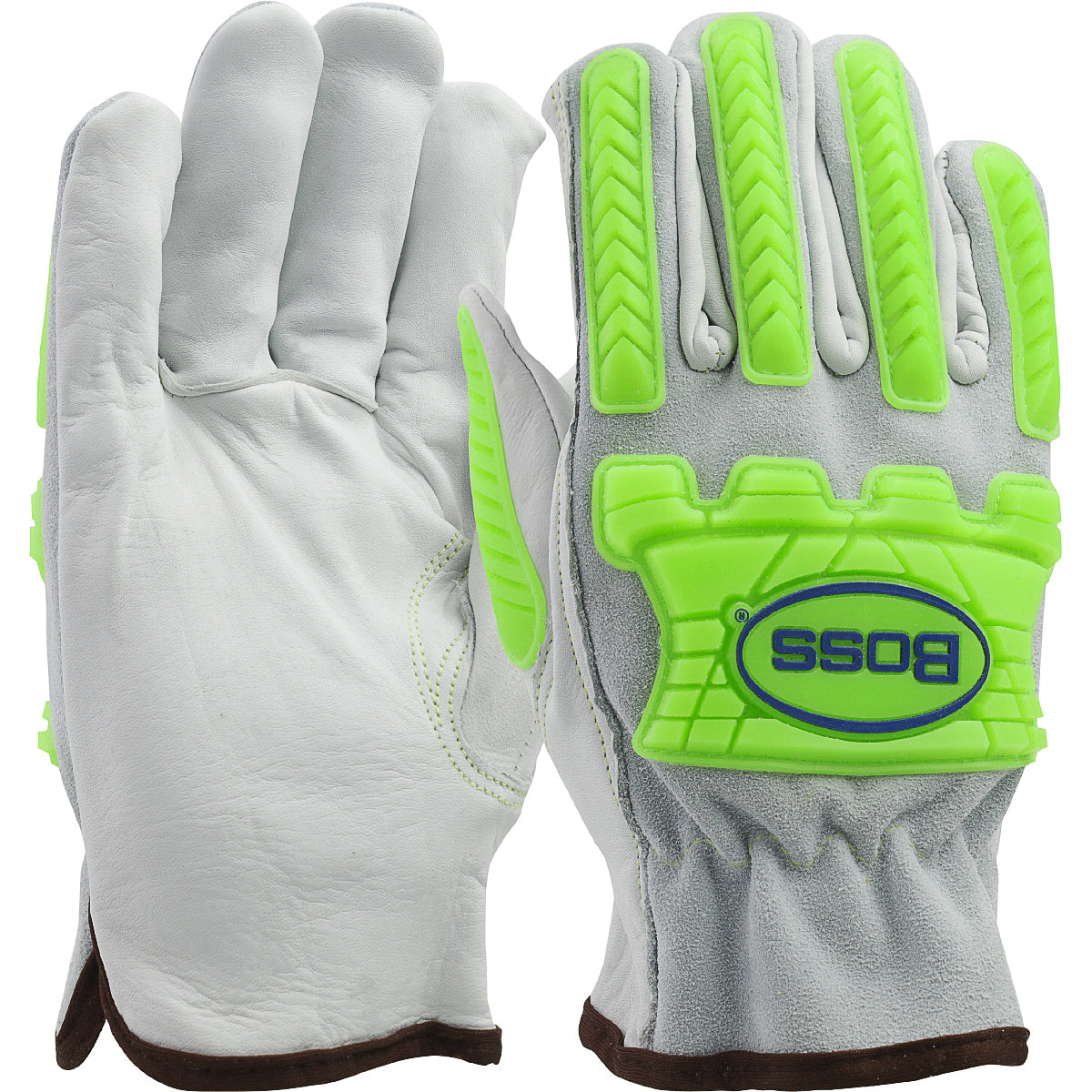 Boss 997KB Leather Driver Gloves Kevlar Stitch Hi-Vis Natural
