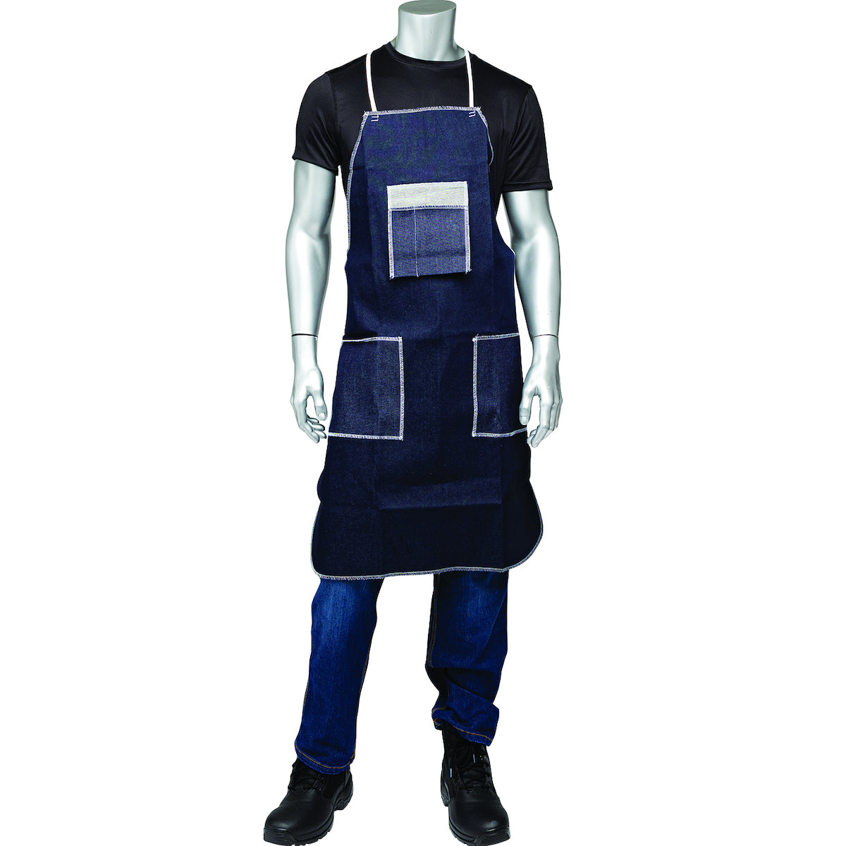 PIP A2836D62BT Apron Cotton Three Pockets Blue