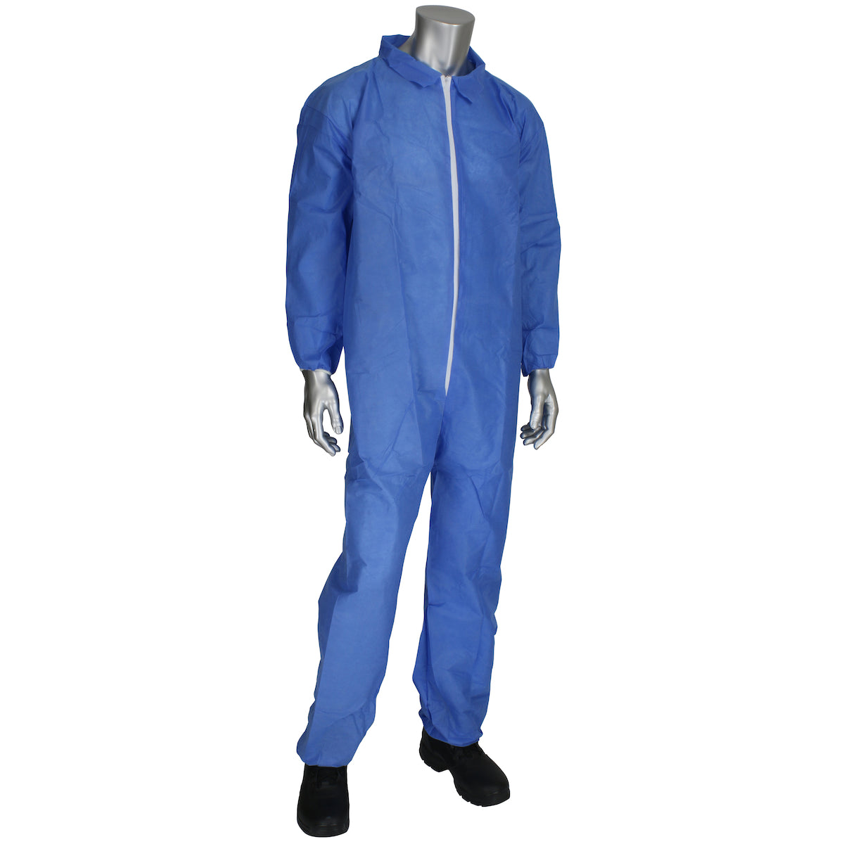 PIP BC3852 Disposable Coverall SMS Elastic Wrist & Ankle Blue