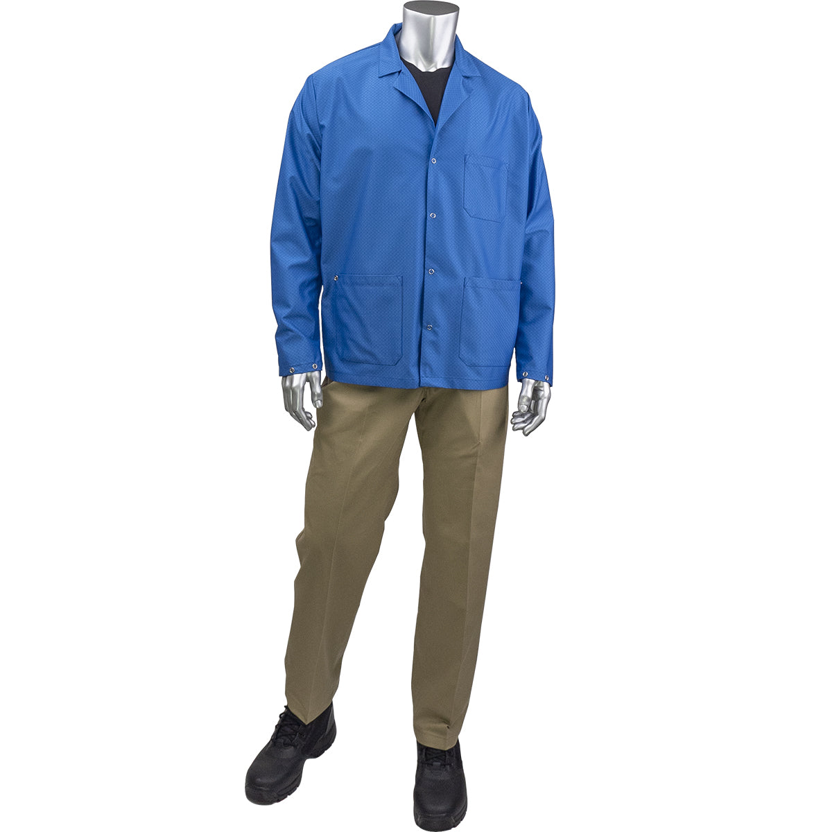 Uniform Technology BR16-45RB ESD Labcoat Staticon Fabric Royal