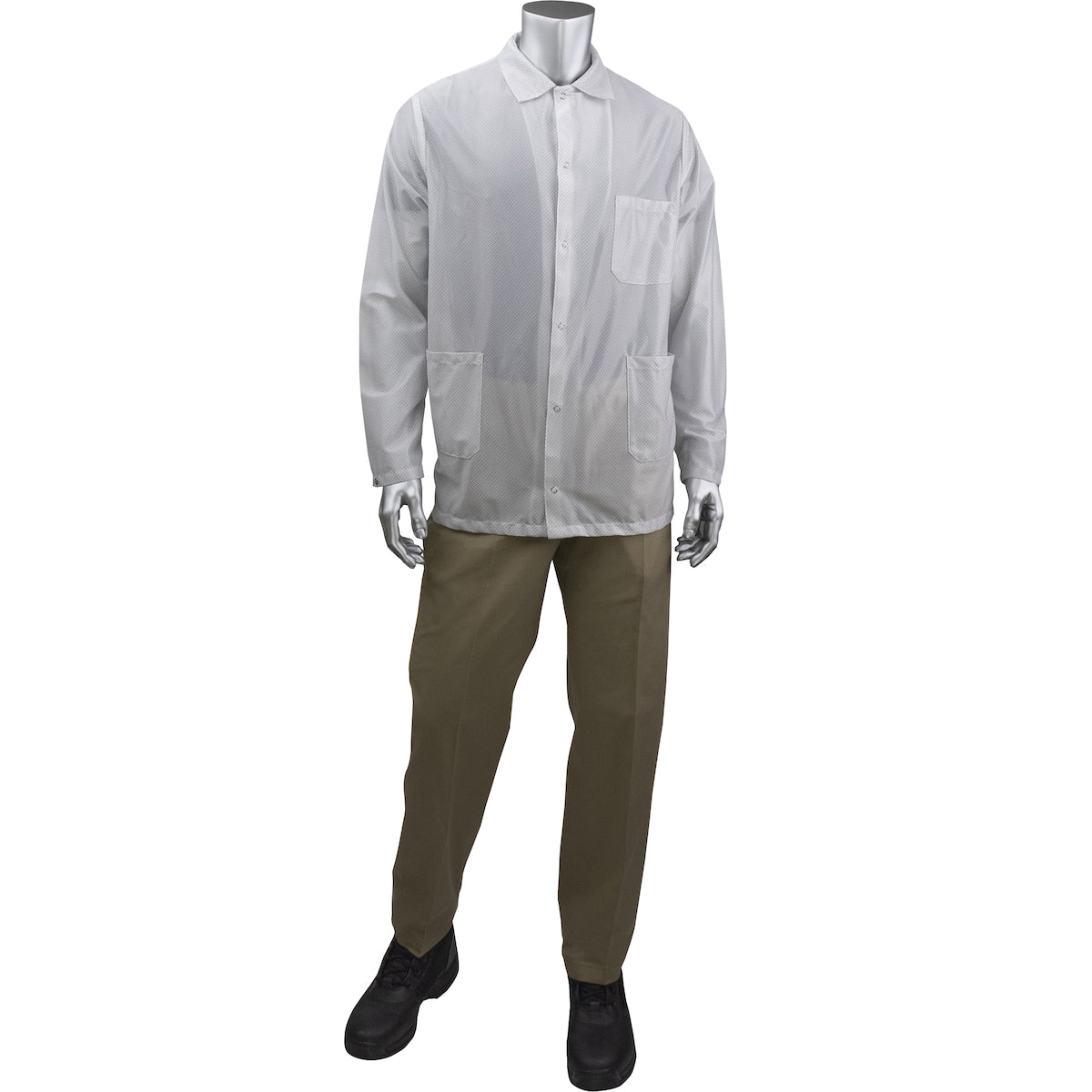 Uniform Technology BR49A-47WH ESD Labcoat StatMaster Polyester White