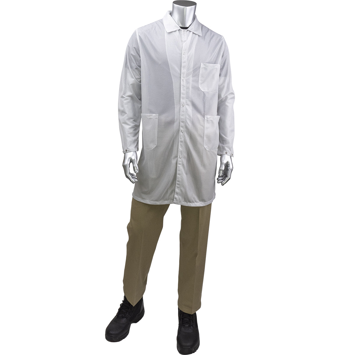 Uniform Technology BR51-44WH ESD Labcoat Polyester StatStar White