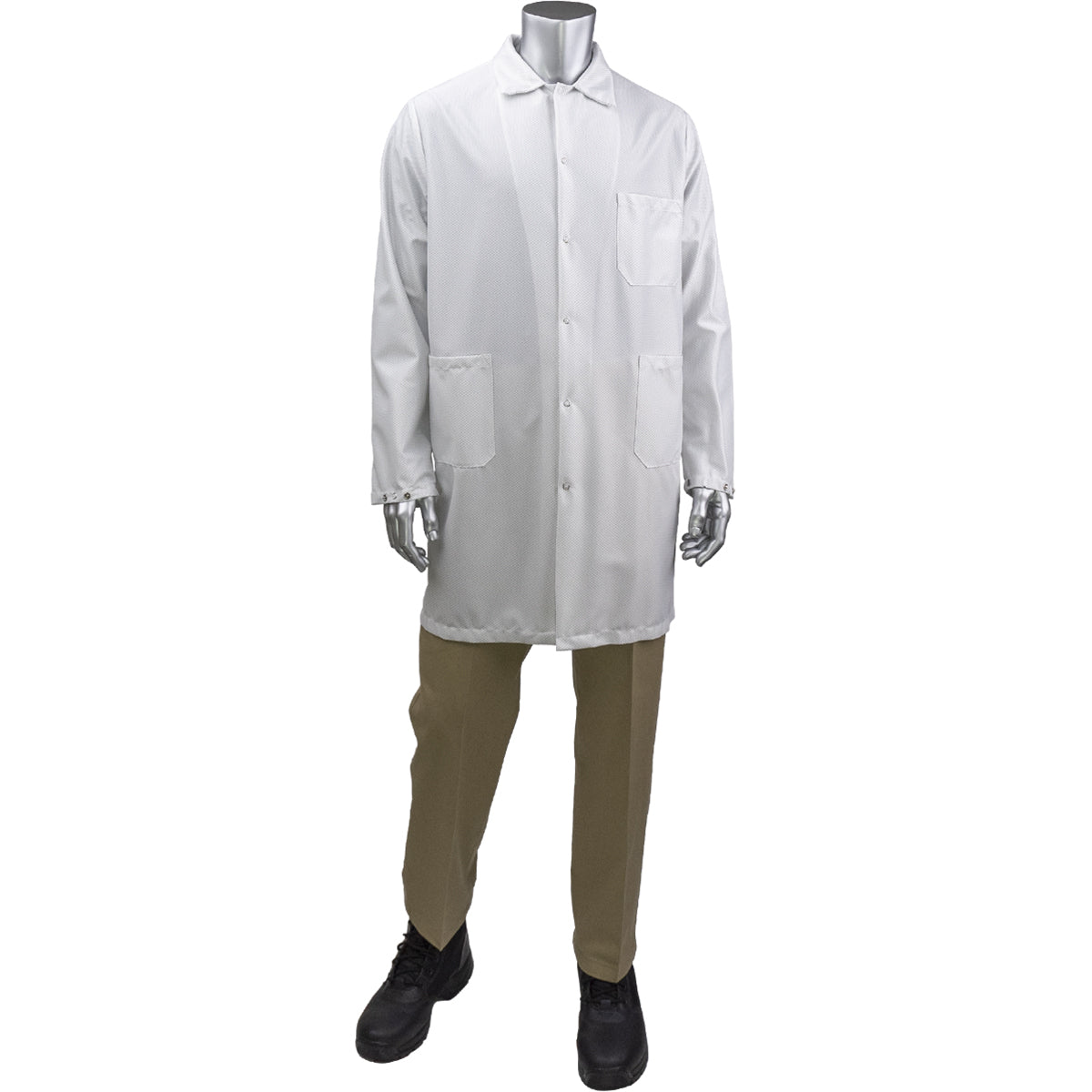 Uniform Technology BR51-47WH ESD Labcoat Polyester StatMaster White