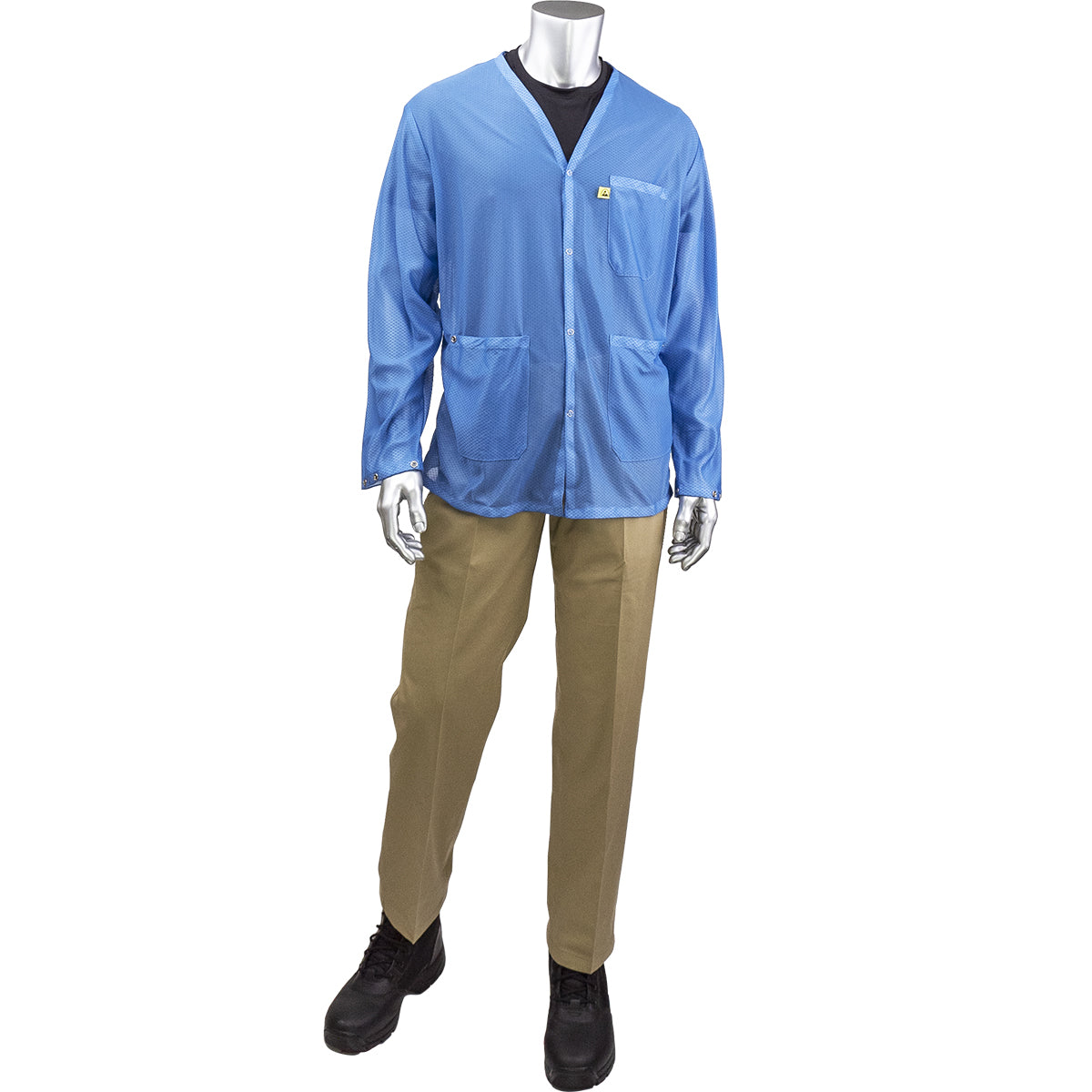 Uniform Technology BR8-42NB Labcoat ESD Sheer Polyester Blue