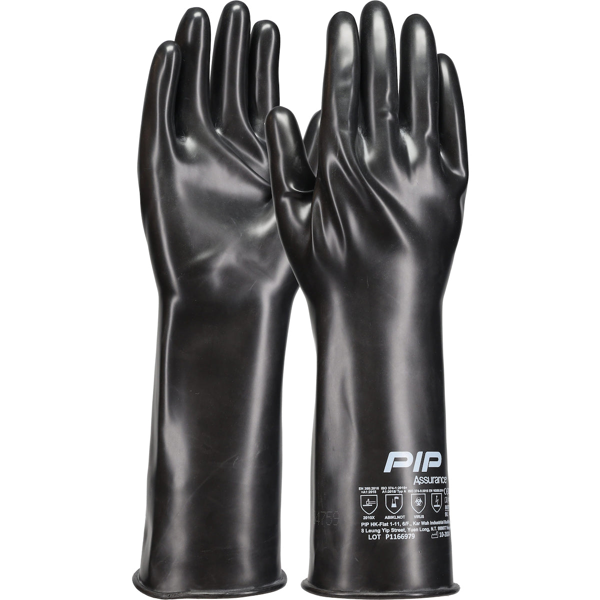 Assurance BUT05 Chemical Resistant Gloves Bromine-Butyl Rubber Smooth Grip Black