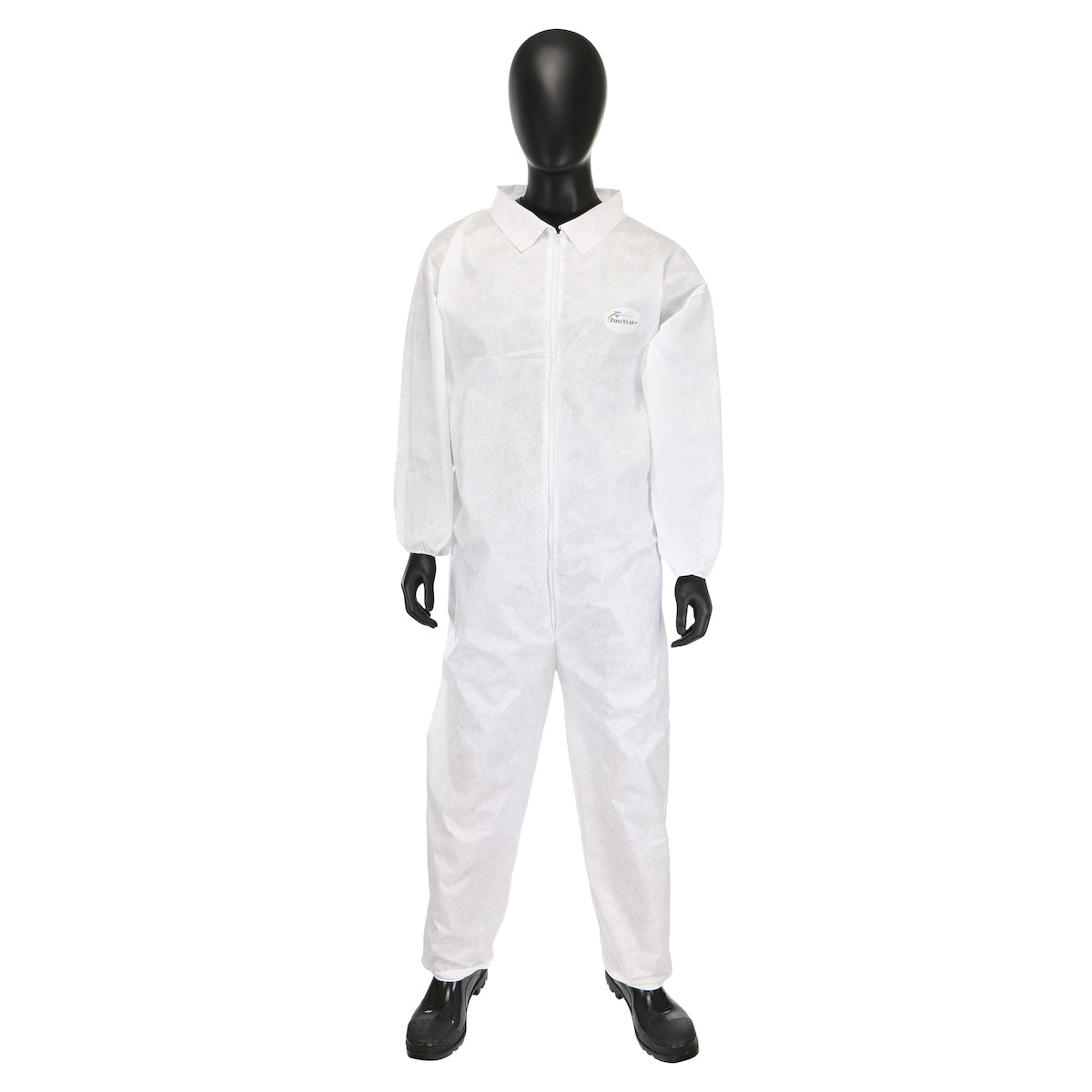 Posi-Wear C3802 Disposable Coverall Elastic Wrist Ankle White