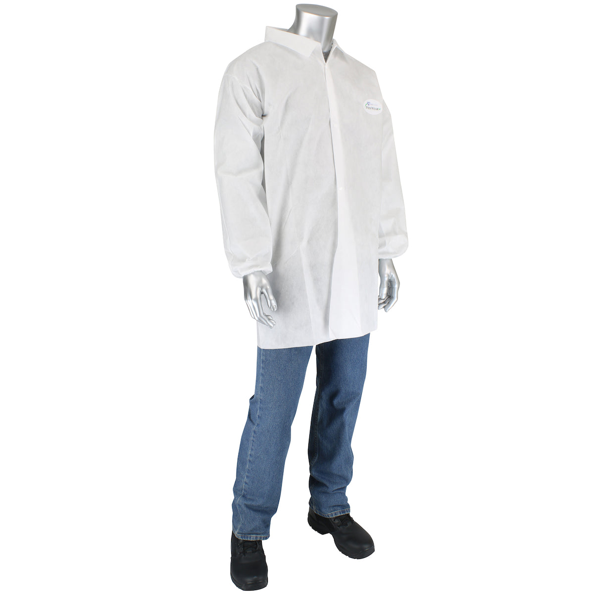 Posi-Wear C3819 Disposable Lab Coat Breathable White