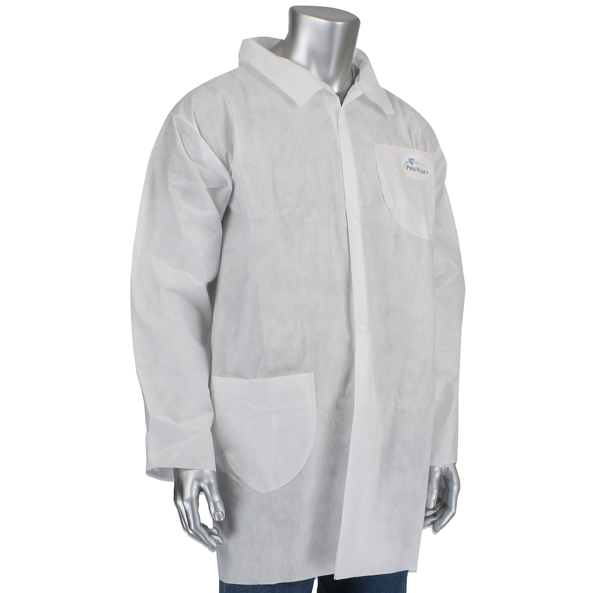 Posi-Wear C3820 Disposable Lab Coat 50 gsm Antistatic White