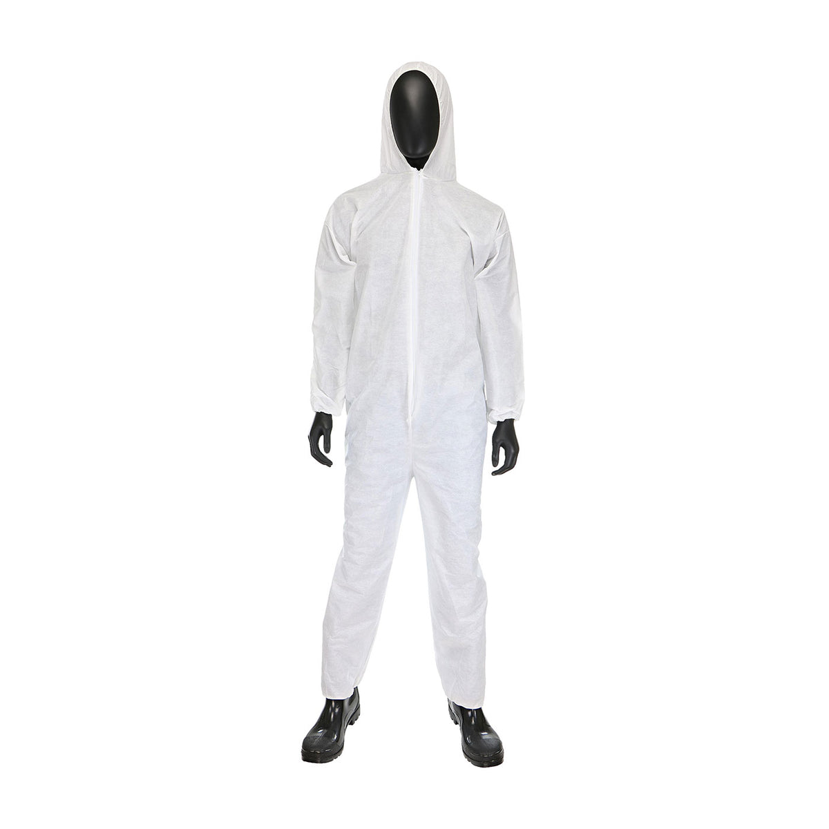 PIP C3856 Disposable Coverall 42 gsm Hood Elastic White
