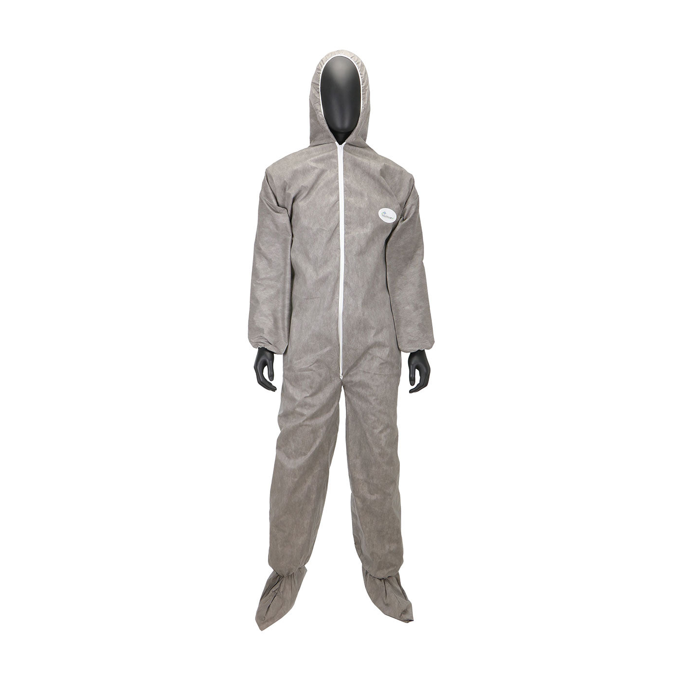 Posi-Wear C3909 Disposable Coveralls Hood Boot Gray