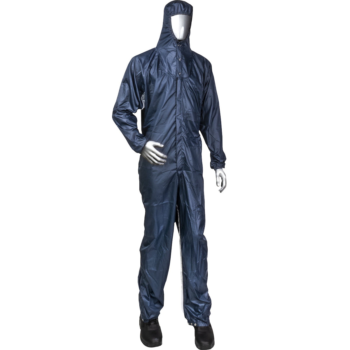 Uniform Technology CCNQH2-26NV Hooded Spray Barrier Coverall Navy