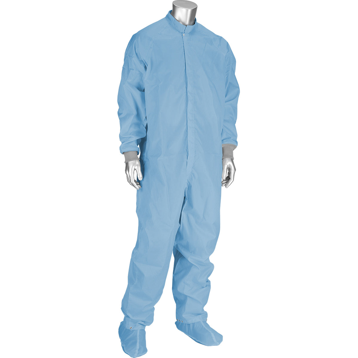 Uniform Technology CCRC-89LB Cleanroom Coverall Polyester Carbon Light Blue
