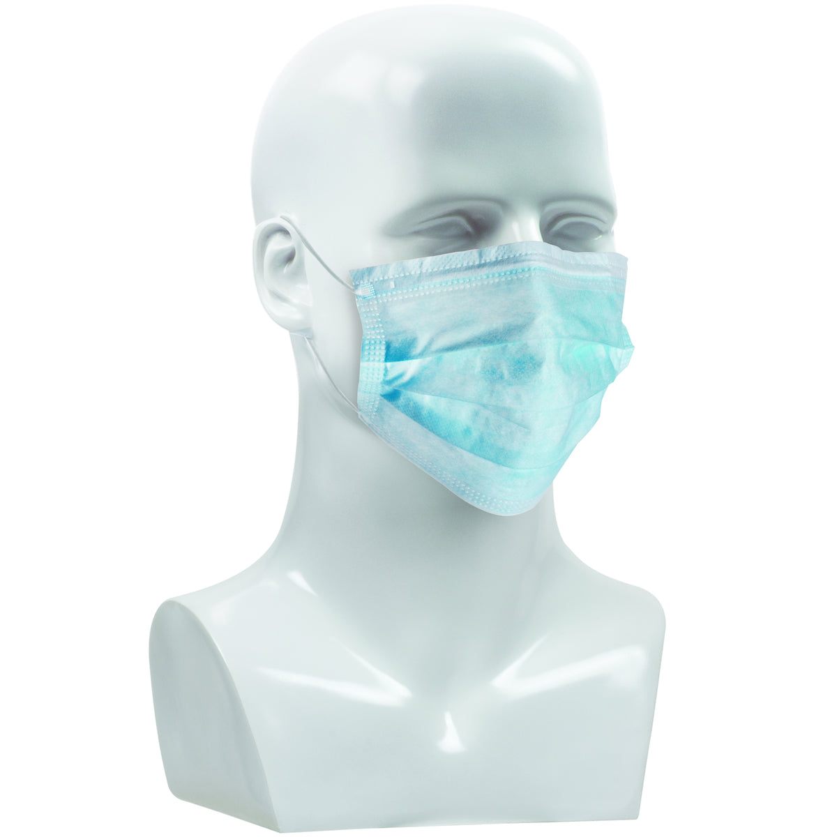 Uniform Technology CDTAPOFM-BL Disposable Face Mask 3-Ply Light Blue