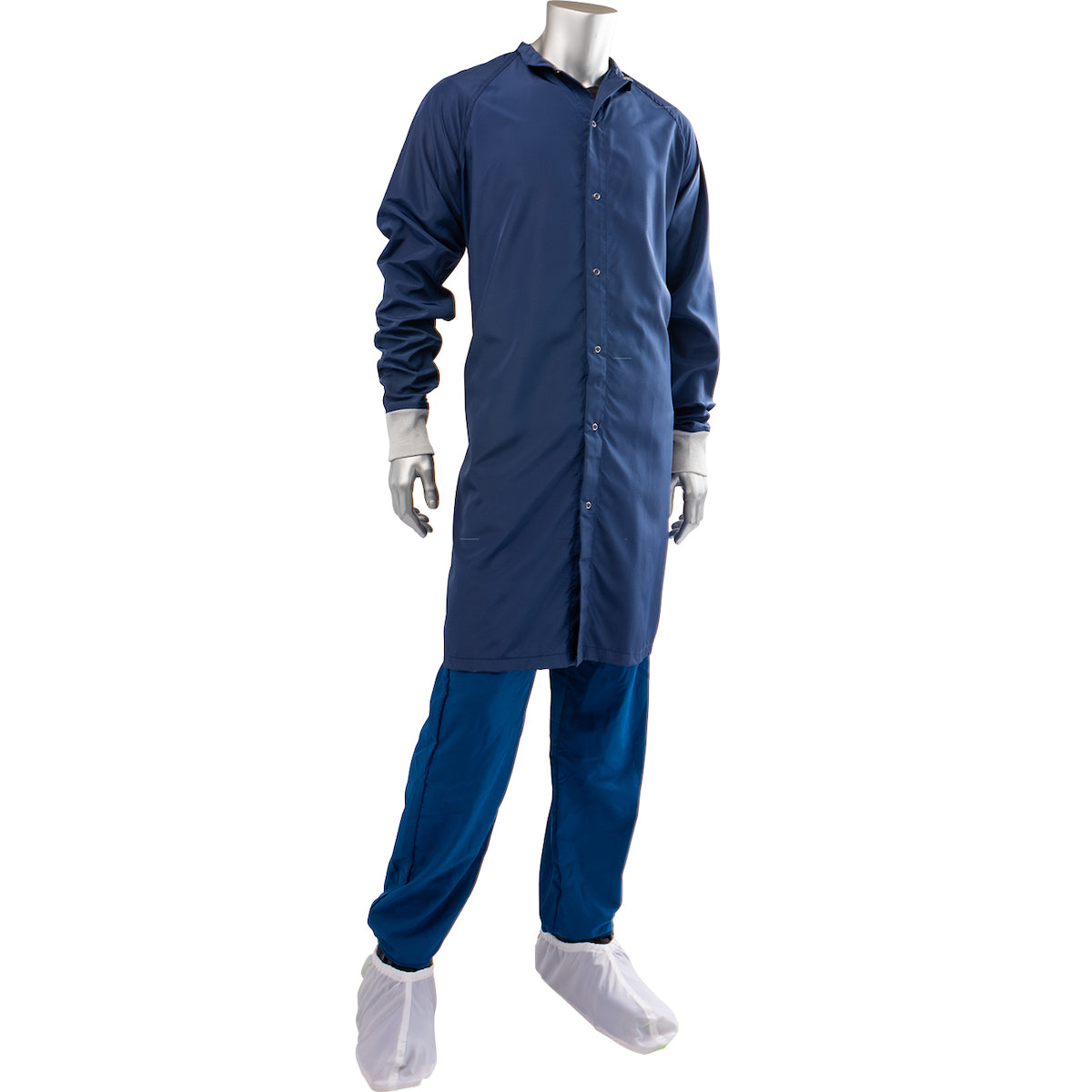 Uniform Technology CFRC-65NV Cleanroom Frock Polyester ESD Navy