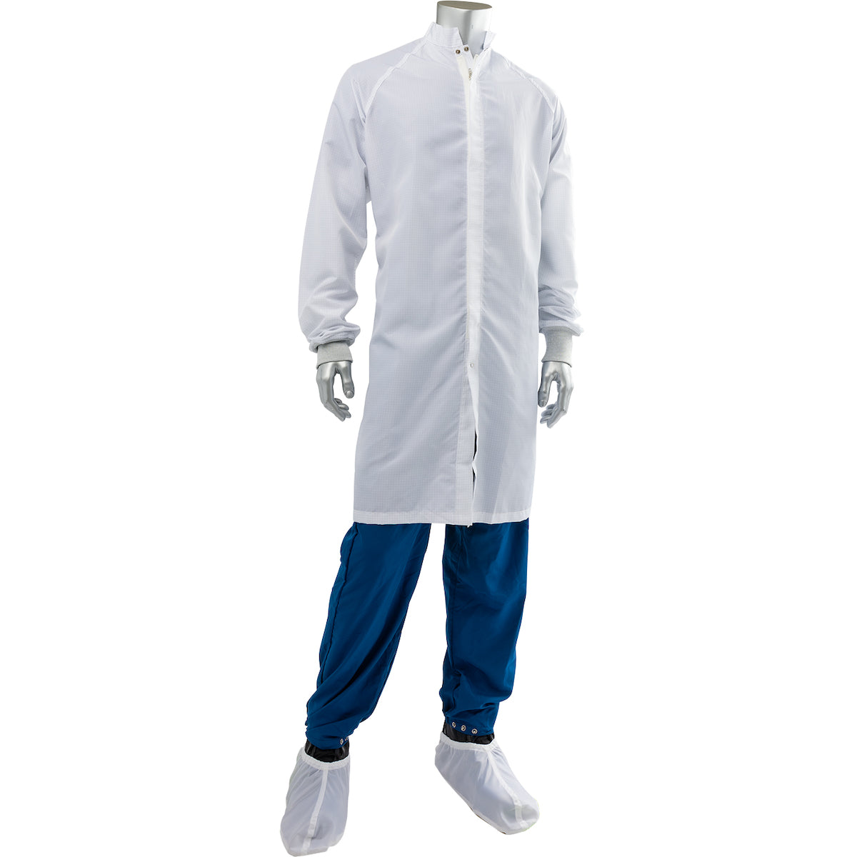 Uniform Technology CFRZC-65WH Cleanroom Frock Polyester ESD White
